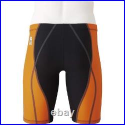MIZUNO Men's Swimsuit MX SONIC alpha Half Spats N2MB0011 for practice Orange XL