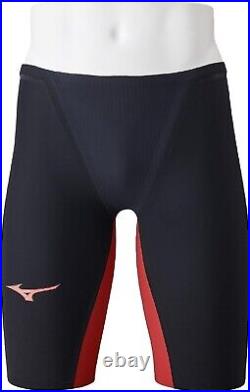 MIZUNO Mens Swimsuit GX-SONIC 6 N2MBA501 NV Half Spats Black x Red Size S New