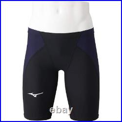 MIZUNO N2MB0411 Boy's Swimsuit MX ALPHA Half Spats Size 120 Black/Navy Nylon NEW