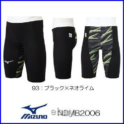 MIZUNO N2MB2006 Swimsuit Men GX SONIC NEO AG FINA Black Neo Lime FedEx