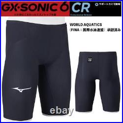 MIZUNO Swimsuit Men GX SONIC 6 CR 2023 N2MBA50209 Black XS Size