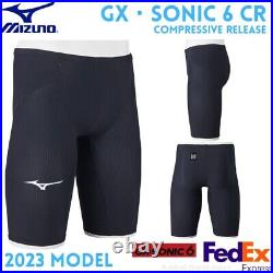 MIZUNO Swimsuit Men GX SONIC 6 CR N2MBA502 09 Black 2X size F/S NEW From Japan