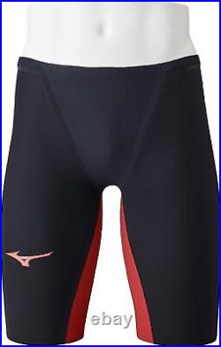 MIZUNO Swimsuit Men GX SONIC 6 NV N2MBA501 96 Black Red New