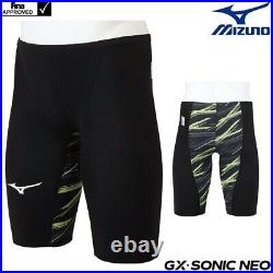 MIZUNO Swimsuit Men GX SONIC NEO AG FINA N2MB2006 Black Neo Lime Swimwear 2022
