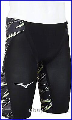 MIZUNO Swimsuit Men GX SONIC NEO SL FINA N2MB2005 Black Neo Lime Size XL New