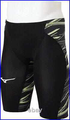 MIZUNO Swimsuit Men GX SONIC NEO SL FINA N2MB2005 Black Neo Lime With Tracking