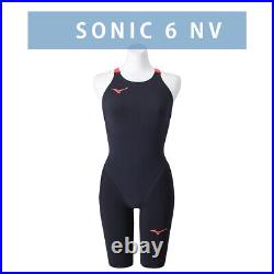 MIZUNO Swimsuit Women GX SONIC 6 NV World Aquatics Approved Black Red N2MGA701