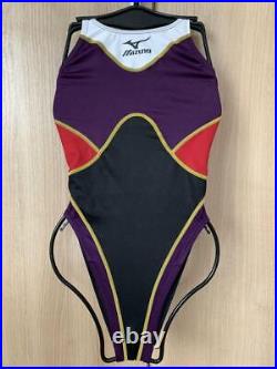 Mizuno Competitive One Piece Tankini Swimsuit L Size Purple Excellent Condition