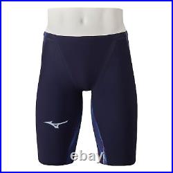 Mizuno N2MB0002 Men's Competition Swimsuit Half Spats Aurora Blue Size 140 NEW