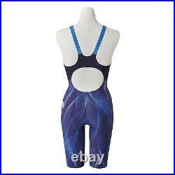 Mizuno N2MG0202 Wome's Swimsuit GX SONIC V MR Half Suit Aurora Blue Size S Nylon