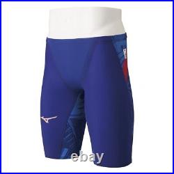 Mizuno Racing Swimsuit Mens Size S GX SONIC V MR Half Spats N2MB0502 Blue