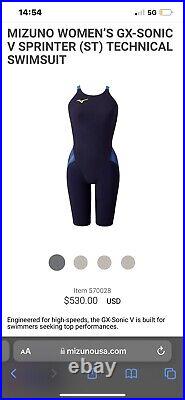 Mizuno Women's GX Sonic V ST Swim Tech Suit NEW size S