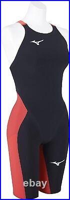 Mizuno Womens Swimsuit GX SONIC 6 CR Half Suit N2MGA702 96 Black/Red M