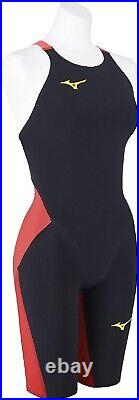 Mizuno Womens Swimsuit GX SONIC 6 ET Half Suit M BlackRed Japan