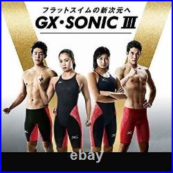 SALE MIZUNO Swimsuit Men GX-SONIC III MR FINA N2MB6002 Black Red Size XS X-Small